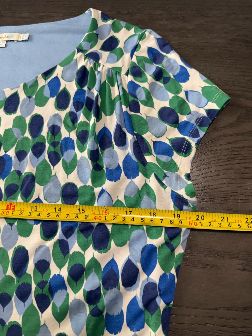 Boden Short Sleeve Multicolor Wrap Hem Lined Midi Dress Size 12 L - Picture 7 of 12